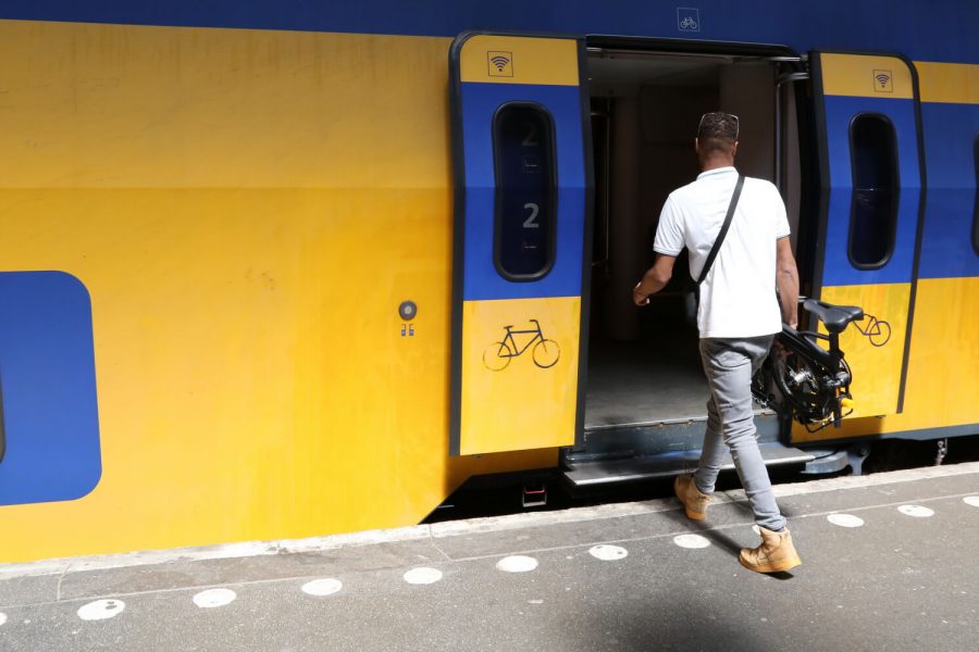 elektrische vouwfiets trein